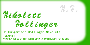 nikolett hollinger business card